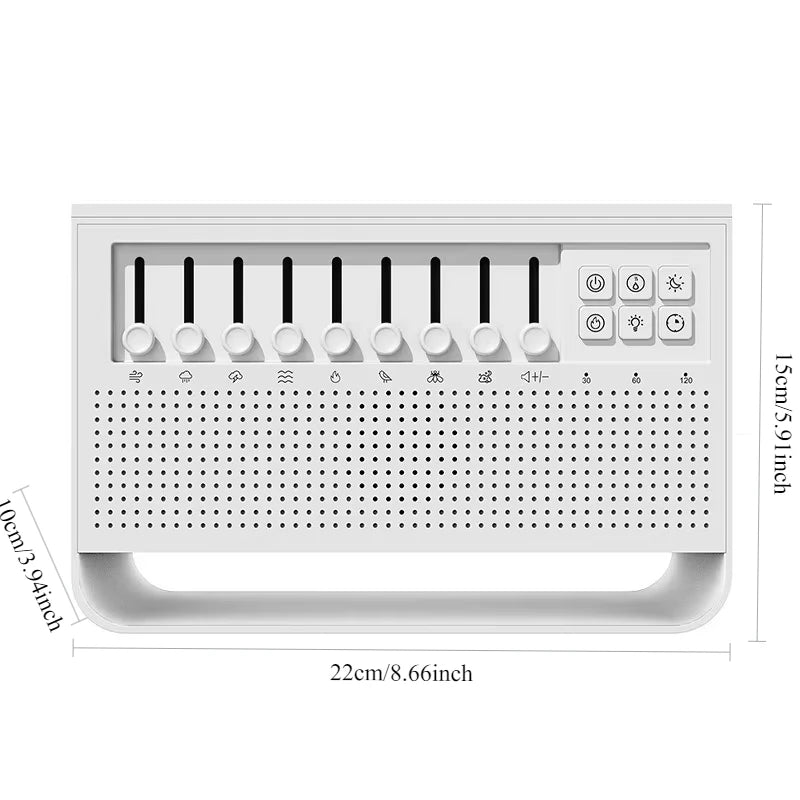 White Noise 3 in 1 Bluetooth Speaker Sleep Aid Night Light Humidifier All-in-one Machine Free Combination of 8 Goup Nature Sound