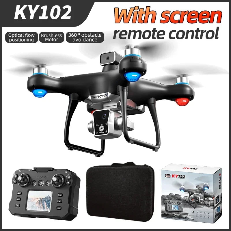 New! KY102 MAX Drone Professional HD Dual Camera Screen Controlled Brushless Obstacle Avoidance RC Quadcopter Dron Toy 10