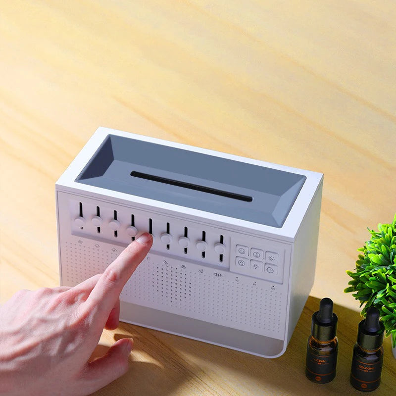White Noise 3 in 1 Bluetooth Speaker Sleep Aid Night Light Humidifier All-in-one Machine Free Combination of 8 Goup Nature Sound