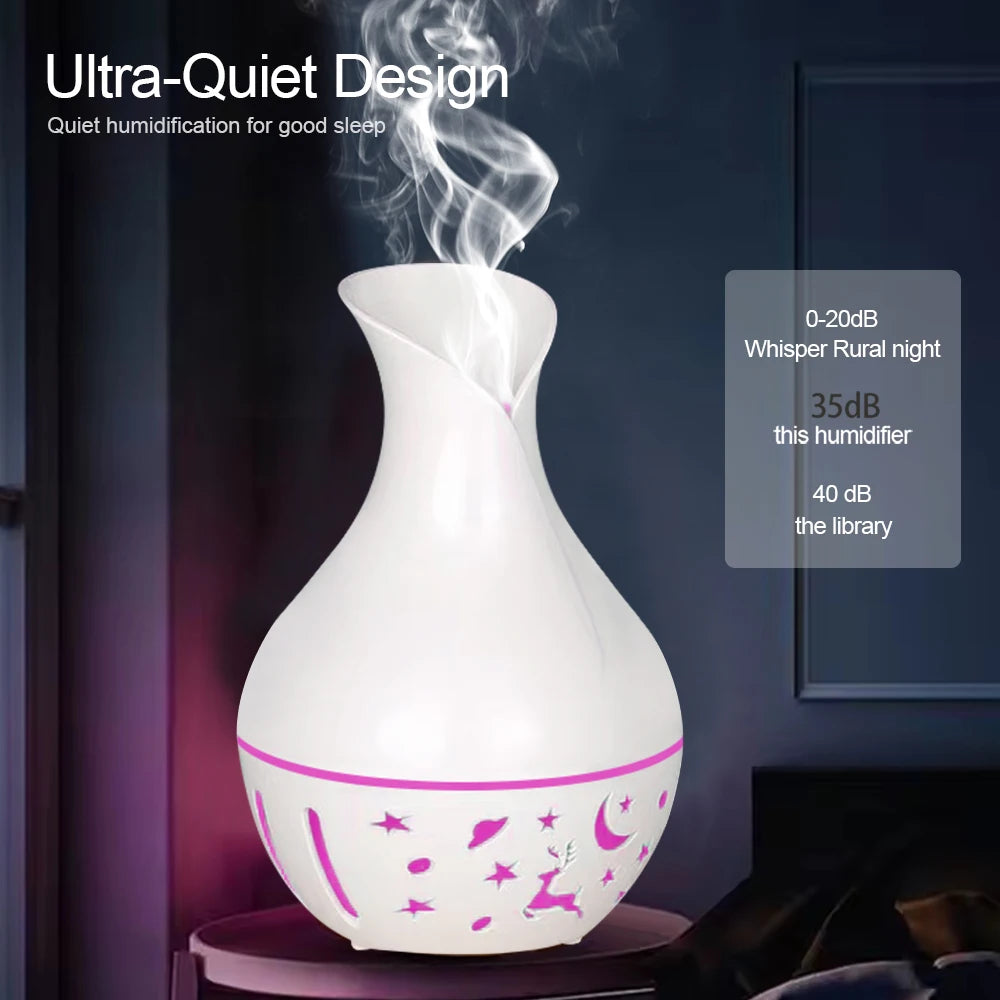 Mini USB Humidifier Aroma Diffuser 7 LED Color Humidifier 200ml Capacity Ultrasonic Air Humidifier Cool Mist for Home with two b