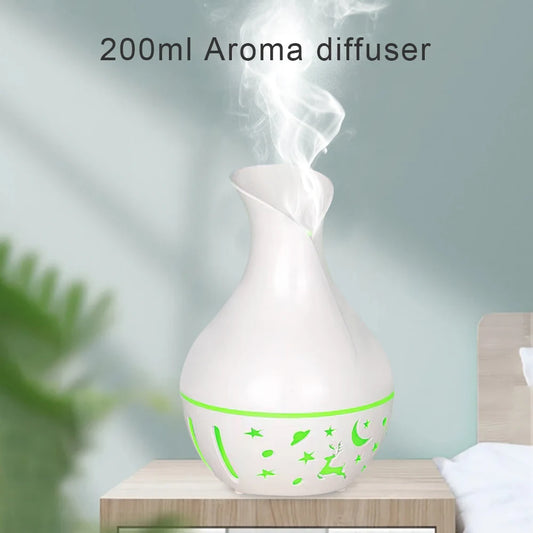 Mini USB Humidifier Aroma Diffuser 7 LED Color Humidifier 200ml Capacity Ultrasonic Air Humidifier Cool Mist for Home with two b