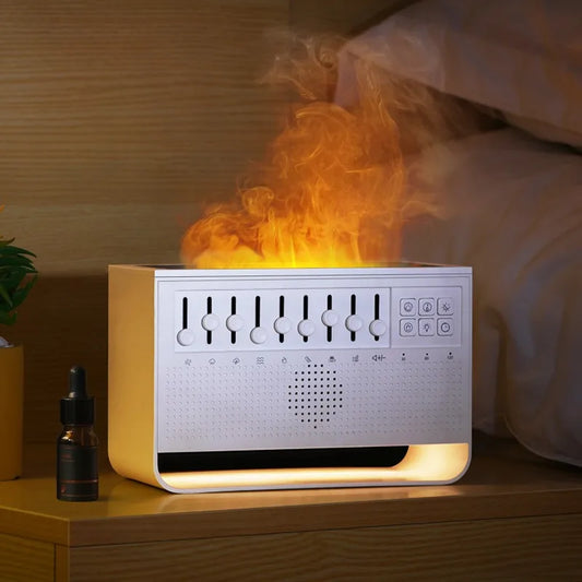 White Noise 3 in 1 Bluetooth Speaker Sleep Aid Night Light Humidifier All-in-one Machine Free Combination of 8 Goup Nature Sound