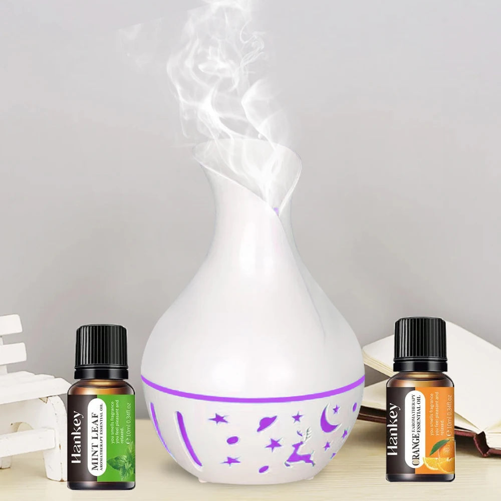 Mini USB Humidifier Aroma Diffuser 7 LED Color Humidifier 200ml Capacity Ultrasonic Air Humidifier Cool Mist for Home with two b